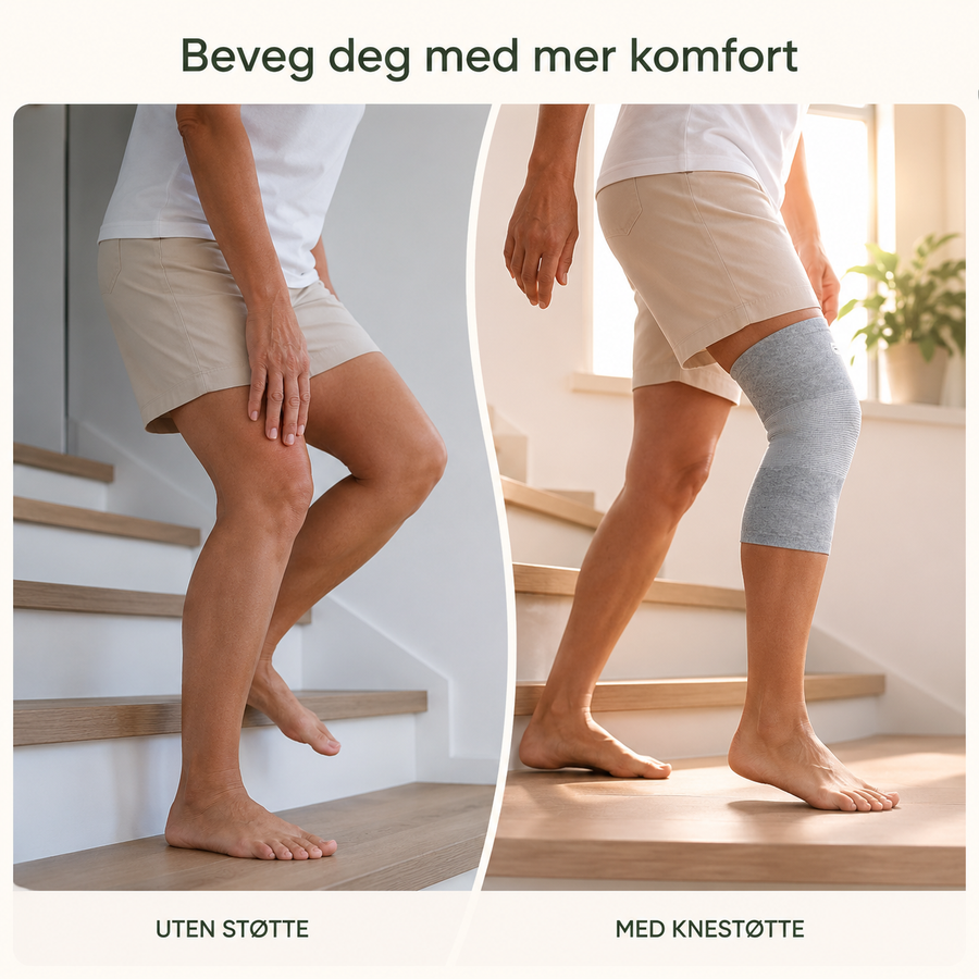 Knestøtte for komfort og bevegelse